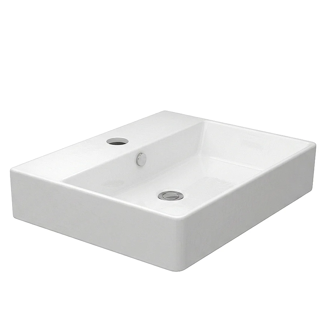Sanipure Kepler Countertop Basin, Pergamon, 50 cm, with Fixing Set