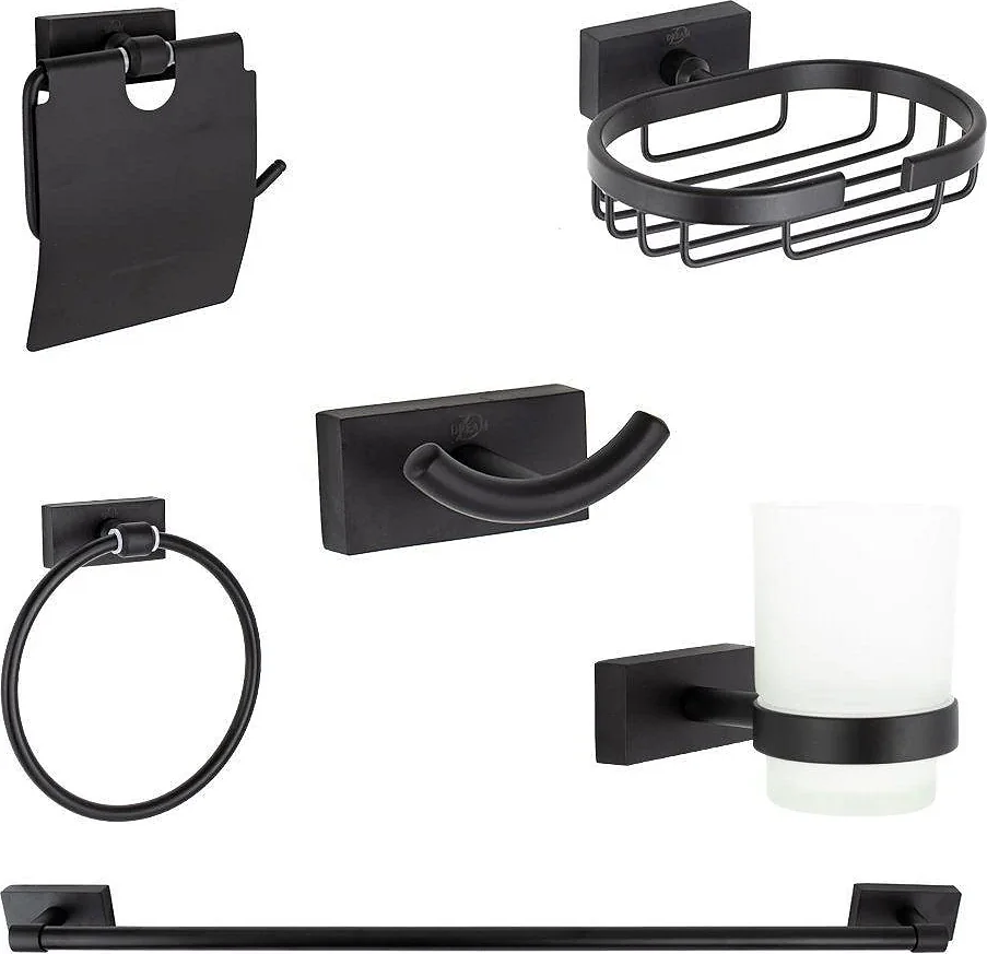 Dream DR-4500C Stainless Steel Accessories Set, Glossy Chrome, 6 Pieces