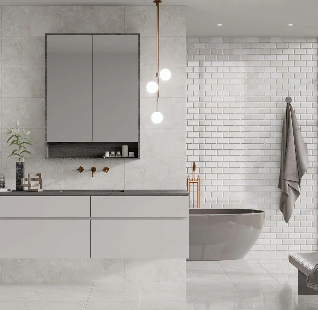 Cleopatra Catania Grey Brick Wall Ceramic, First Choice, 30 × 60 cm