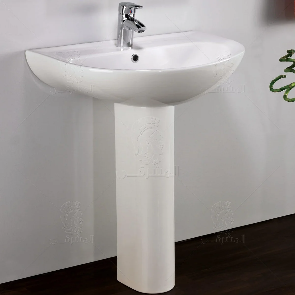 Ideal Standard Plan V 1340 Basin 65 cm with Full Pedestal, Pergamon