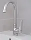 Diamond Red Pillar Basin Mixer, High Spout, Single Lever, Chrome