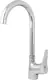 Diamond Red Pillar Basin Mixer, High Spout, Single Lever, Chrome - Image 2