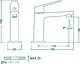 Genebre Chloe Basin Mixer 69130345266 Matte Grey 16 cm, Spanish Made - Image 3