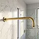 Genebre Round Concealed Shower Arm B6411351, 36 cm, Matte Gold (Spanish) - Image 1
