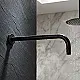 Spanish Round Concealed Top Shower Arm, Matte Black, 36 cm, B6411341 - Image 1