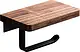 Banox wo-01-01s 304 Stainless Steel Toilet Paper Holder with Wood Shelf, Black - Image 3