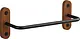 Banox wo-07-01s Single Wood Towel Holder, Stainless Steel 304, Black - Image 2