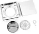 Shower Drain Cover 1000268 Chrome, 15 × 15 cm, Anti-Insect with Stainless Steel Cover and Tile-Insert Frame - Image 4