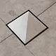 Alfa SD DV15 Stainless Steel Floor Drain Cover, Chrome, 15 × 15 cm, 1 mm Thickness with Tile-In and Perforated Face - Image 1