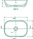 Sanipure Vega Calacatta Countertop Basin, 46 cm - Image 4