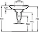 Ideal Standard San Remo Special Needs Basin with Half Pedestal, White, 61 cm with Fixing Set - Image 3