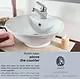 Ideal Standard Independent Oval Countertop Basin, White, 50 cm - Image 6