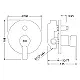 Ginebri K8 2-Outlet Concealed Bath Mixer 61116284566, Glossy Chrome, Includes Concealed Body, Plate, Handle and Diverter, Made in Spain - Image 3