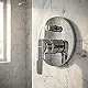Ginebri K8 2-Outlet Concealed Bath Mixer 61116284566, Glossy Chrome, Includes Concealed Body, Plate, Handle and Diverter, Made in Spain - Image 1