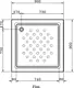 Ideal Standard G8414 Square Shower Tray 90 × 90 × 17 cm with Panel - Image 4