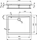 Ideal Standard Ultra Flat G8598 Rectangular Shower Tray, 100 × 80 × 4.7 cm, 9 cm Drain - Image 2