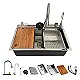 Smart TS S 750 C Kitchen Sink, Chrome, 45 × 75 cm with All Fittings - Image 2