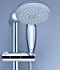 Grohe Tempesta Shower Rail Set 27644000 / 27644001, 60 cm Rail, 10 cm 3-Spray Shower Head, 175 cm Hose, Chrome - Image 2