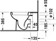Duravit D-Code Mini P-Trap Toilet, White, with Toilet Seat & Cover, Internal Bidet Spray and Fixing Set - Image 6