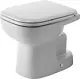 Duravit D-Code Mini S-Trap Toilet, White, with Toilet Seat & Cover, Internal Bidet Spray without Valve - Image 1