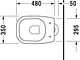 Duravit D-Code Mini S-Trap Toilet, White, with Toilet Seat & Cover, Internal Bidet Spray without Valve - Image 2