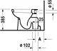 Duravit D-Code Mini S-Trap Toilet, White, with Toilet Seat & Cover, Internal Bidet Spray without Valve - Image 3