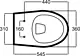 Ideal Standard Space Wall-Hung Toilet, Pergamon, with Heavy-Duty Toilet Seat & Cover, Internal Bidet Spray and Fixing Bolts - Image 4