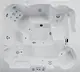 Ideal Standard G9286 Mini Spa Jacuzzi 190 × 170 × 82 cm, 10 Jets with Large and Small Panels and Frame, White - Image 2