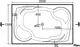 Ideal Standard Reunion GA640 Jacuzzi Bathtub, 200 × 130 cm, Combi Plus 24 System, Chrome Jets, Includes Drain, Panels and Frame - Image 3