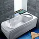 Ideal Standard Space GA644 Jacuzzi Bathtub, 170 × 80 cm, Combi Plus 24 Air Pressure System, Chrome Jets, Includes Drain, Panels and Frame - Image 1
