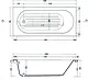 El Tib London Jacuzzi Bathtub 160 × 70 cm, 2 Motors System, 8 Water Jets and 16 Air Jets, Chrome, with Waste, Overflow, Panels and Frame - Image 5