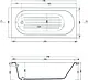 El Tib London Jacuzzi Bathtub, 170 × 70 cm, 2 Motor System, 8 Water Jets and 16 Air Jets, Chrome, Includes Drain, Overflow, Panels and Frame - Image 5
