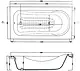 El Tib Barcelona Jacuzzi 180 × 90 cm, 2-Motor System (8 Water & 16 Air Jets), with Waste, Panels and Frame, Chrome - Image 4