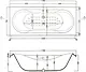 El Tib Roma Jacuzzi Bathtub, 170 × 70 cm, 2 Motor System, 8 Water Jets and 16 Air Jets, Chrome, Includes Drain, Overflow, Panels and Frame - Image 4