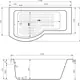 El Tib Canada Jacuzzi Bathtub Right or Left 170 × 90 cm, 1 Motor 8 Water Jets System, Chrome Waste and Overflow, with Panels and Frame - Image 6