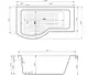 El Tib Canada Jacuzzi Bathtub, Right or Left, 170 × 90 cm, 2 Motor System, 8 Water Jets and 16 Air Jets, Chrome, Includes Drain, Overflow, Panels and Frame - Image 6