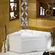 El Tib Milano Pentagonal Corner Jacuzzi 125 × 125 cm, 1-Motor System (8 Water Jets), with Waste, Panels and Frame, Chrome - Image 1