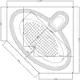 El Tib Milano Pentagonal Corner Jacuzzi 125 × 125 cm, 1-Motor System (8 Water Jets), with Waste, Panels and Frame, Chrome - Image 4