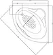 El Tib Marbella Round Corner Jacuzzi 130 × 130 cm, 1 Motor System, 8 Water Jets, Chrome, with Waste, Overflow, Panels and Frame - Image 4