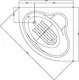 El Tib Marbella Round Corner Jacuzzi Bathtub 140 × 140 cm, 1 Motor 8 Water Jets System, Chrome, with Waste, Overflow, Panels and Frame - Image 4