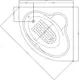 El Tib Marbella Circular Corner Jacuzzi Bathtub, 150 × 150 cm, 1 Motor System, 8 Chrome Water Jets, Includes Drain, Overflow, Panels and Frame - Image 4