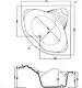 El Tib Victoria Jacuzzi 130 × 130 cm, 2-Motor System (8 Water & 16 Air Jets), with Waste, Panels and Frame, Chrome - Image 4