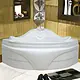 El Tib Victoria Jacuzzi Bathtub, 140 × 140 cm, 2 Motor System, 8 Water Jets and 16 Air Jets, Chrome, Includes Drain, Overflow, Panels and Frame - Image 1