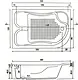 El Tib Hawaii Jacuzzi 180 × 120 cm, 1 Motor 8 Water Jets, Chrome with Waste, Overflow, Panels and Frame - Image 5