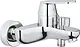 Grohe Eurocosmo 32831000 Bath Mixer with Automatic Diverter and 46 mm Ceramic Cartridge, Chrome - Image 1