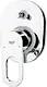 Grohe BauLoop 29041000 Concealed Bath & Shower Mixer with Automatic Diverter, Single Lever with Concealed Body and Trim, Chrome - Image 3