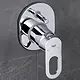 Grohe BauLoop 29041000 Concealed Bath & Shower Mixer with Automatic Diverter, Single Lever with Concealed Body and Trim, Chrome - Image 4