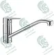 Kludi RAK Polaris RAK10014 Pillar Kitchen Mixer with Swivel Spout, Chrome - Image 1