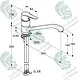 Kludi RAK Polaris RAK10014 Pillar Kitchen Mixer with Swivel Spout, Chrome - Image 2