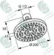 Kludi RAK RAK11012 Stainless Steel Round Overhead Shower Head 20 cm, Chrome - Image 2